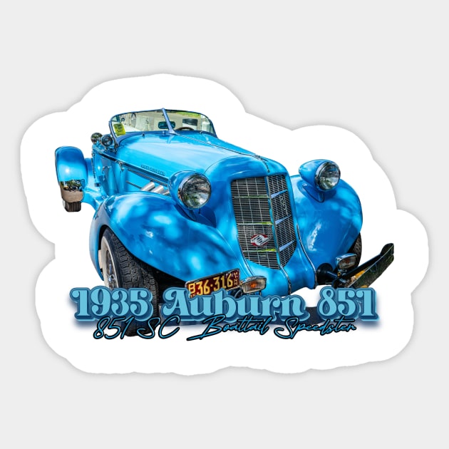 1935 Auburn 851 SC Boattail Speedster Sticker by Gestalt Imagery